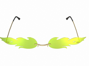 Woman Sunglasses Fire Model 3D