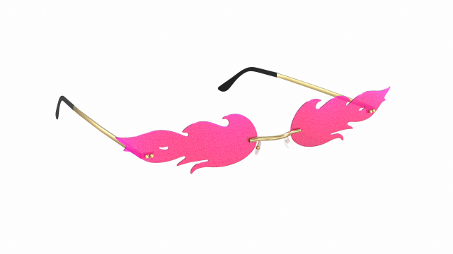 Woman Sunglasses Fire Model 3D .c4d .max .obj .3ds .fbx .stl .blend 