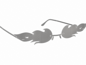 Woman Sunglasses Fire Model 3D
