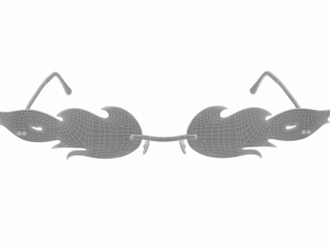 Woman Sunglasses Fire Model 3D