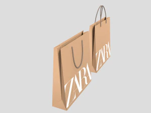 Gift Packaging Paper Bags 3D Model