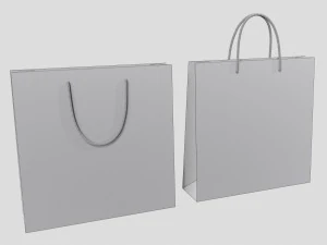 Gift Packaging Paper Bags 3D Model