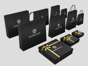 Gift Packaging Boxes and Paper Bags 3D Model