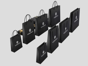 Gift Packaging Boxes and Paper Bags Model 3D