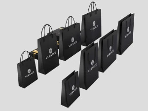Gift Packaging Boxes and Paper Bags 3D Model