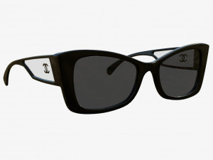 Chanel Rectangle Acetate Sunglasses 5430 3D Model