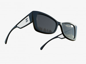 Rectangle Acetate Sunglasses 5430 3D Model