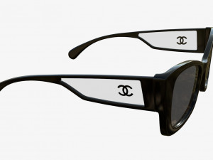 Rectangle Acetate Sunglasses 5430 3D Model