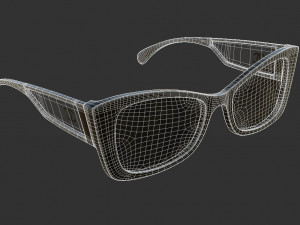 Rectangle Acetate Sunglasses 5430 3D Model