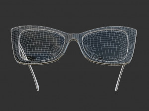 Rectangle Acetate Sunglasses 5430 3D Model