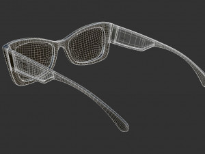 Rectangle Acetate Sunglasses 5430 3D Model