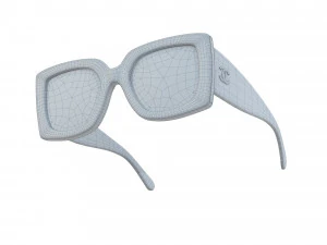 Rectangle Sunglasses Acerate 3D Model