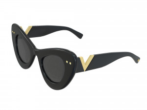 Cat-eye bold acetate frame VLogo Signature Sunglasses 3D Модель