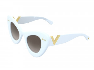 Cat-eye bold acetate frame VLogo Signature Sunglasses 3D Модель