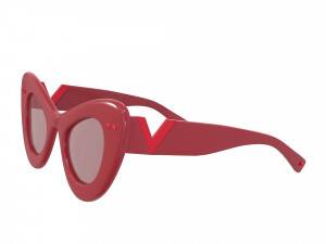 Cat-eye bold acetate frame VLogo Signature Sunglasses 3D Модель