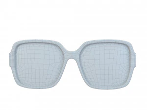 My Flower Square Sunglasses 3D Model