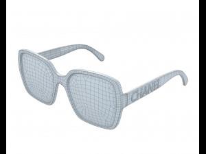 5408 Square Acetate Sunglasses 3D Model