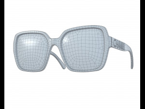 5408 Square Acetate Sunglasses 3D Model