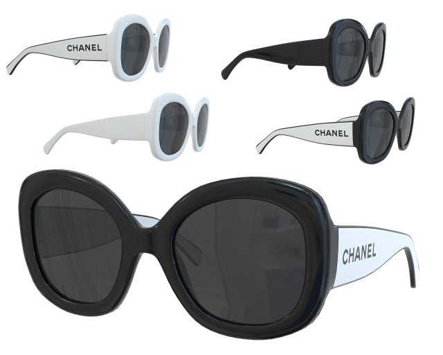 Square 9091 Sunglasses 3Dモデル .c4d .max .obj .3ds .fbx .stl .blend
