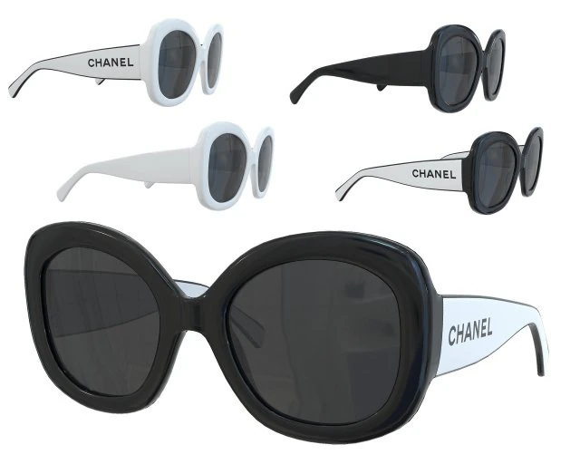 Square 9091 Sunglasses 3D Model .c4d .max .obj .3ds .fbx .stl .blend 