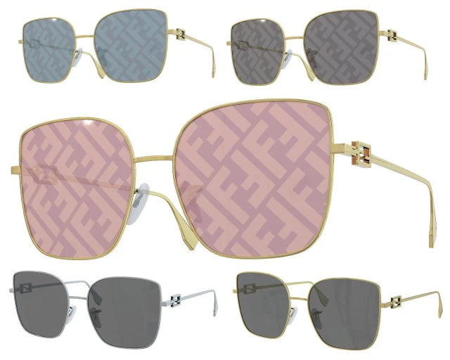 Baguette Sunglasses Logo 3D Model .c4d .max .obj .3ds .fbx .stl .blend