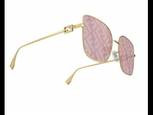 Baguette Sunglasses Logo 3D Модель