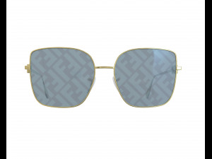 Baguette Sunglasses Logo 3D Модель