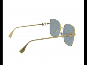 Baguette Sunglasses Logo 3D Модель