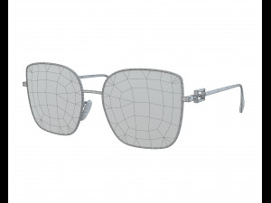 Baguette Sunglasses Logo 3D Модель