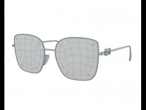 Baguette Sunglasses Logo 3D Model