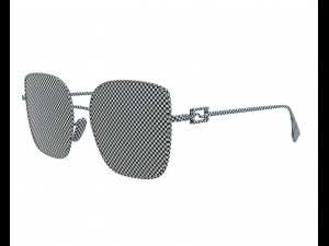Baguette Sunglasses Logo 3D Модель