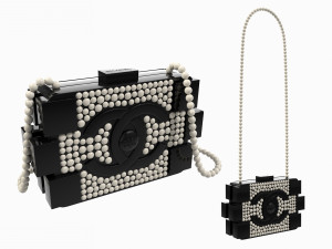 Pearl Lego Brick Clutch Black Modello 3D