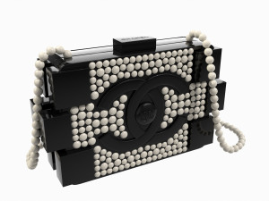 Pearl Lego Brick Clutch Black 3D 모델