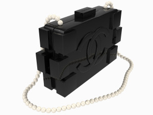 Pearl Lego Brick Clutch Black 3D 모델
