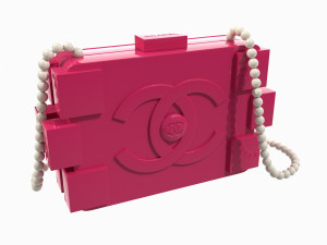 Pearl Lego Brick Clutch Pink 3D 模型