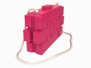 Pearl Lego Brick Clutch Pink 3D Model