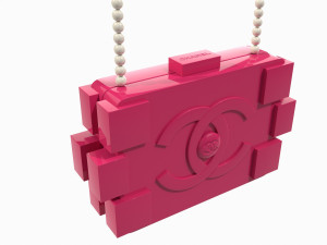 Pearl Lego Brick Clutch Pink 3D 模型