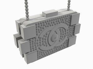 Pearl Lego Brick Clutch Pink 3D 模型
