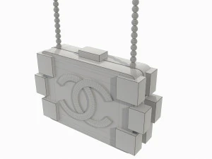 Pearl Lego Brick Clutch Pink 3D Model
