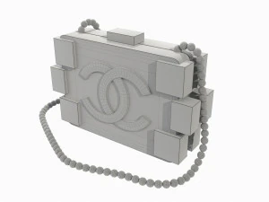 Pearl Lego Brick Clutch Pink 3D Model