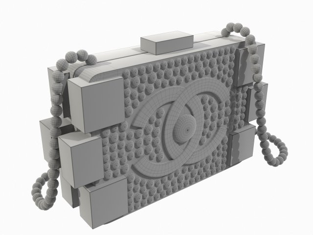 Chanel Pearl Lego Brick Clutch Pink 3D in 3DExport
