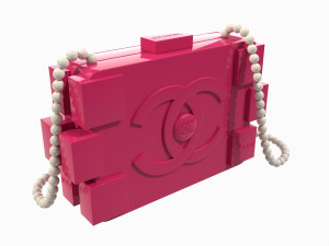Pearl Lego Brick Clutch Pink 3D 模型