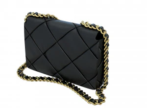 19 Bag Black Leather 3D Model