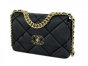 19 Bag Black Leather Model 3D