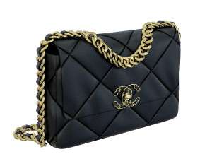 19 Bag Black Leather Model 3D