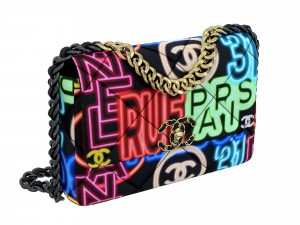 19 Bag Black Print Fabric Modello 3D