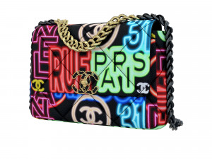 19 Bag Black Print Fabric 3D Model