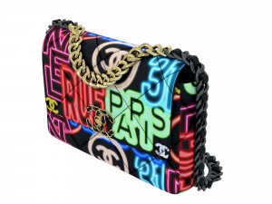 19 Bag Black Print Fabric 3D Model