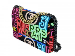 19 Bag Black Print Fabric 3D Model