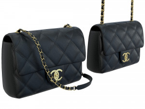 Bag Small Flap Black Modèle 3D